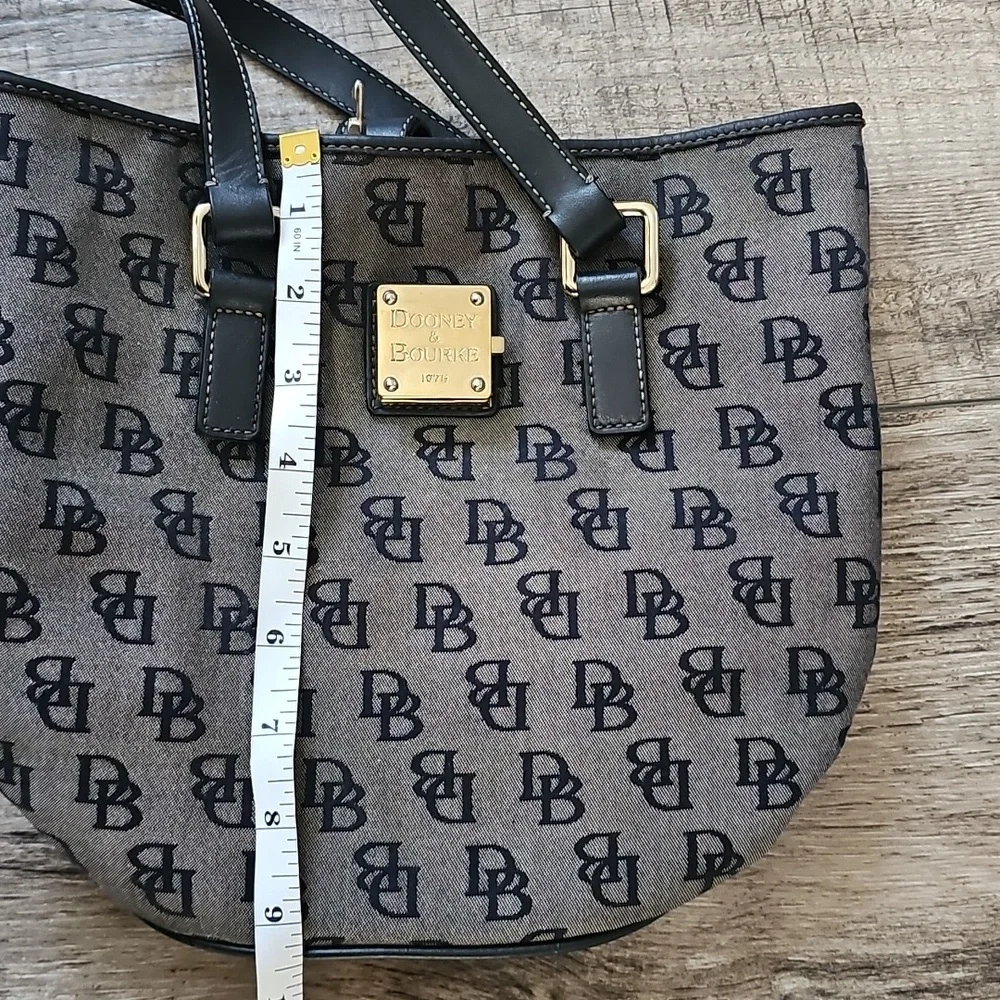 Dooney & Bourke Monogram Black and Gray Shoulder Bag